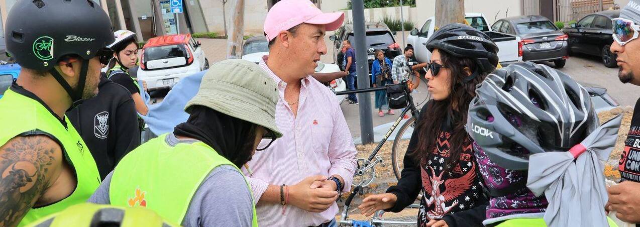 Alcaldía de SLP atiende a colectivos de ciclistas