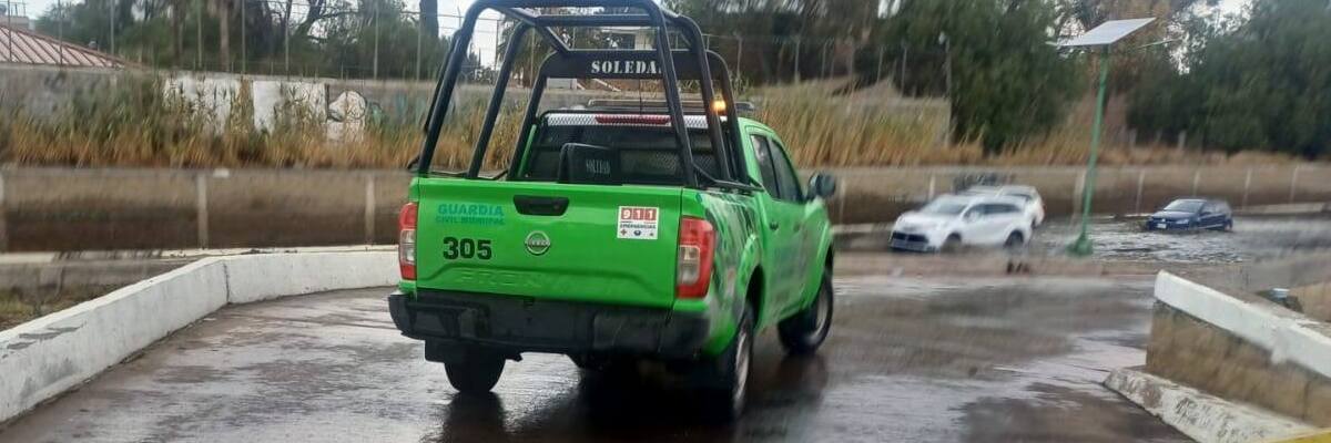 Reporte vial por la tormenta en Soledad